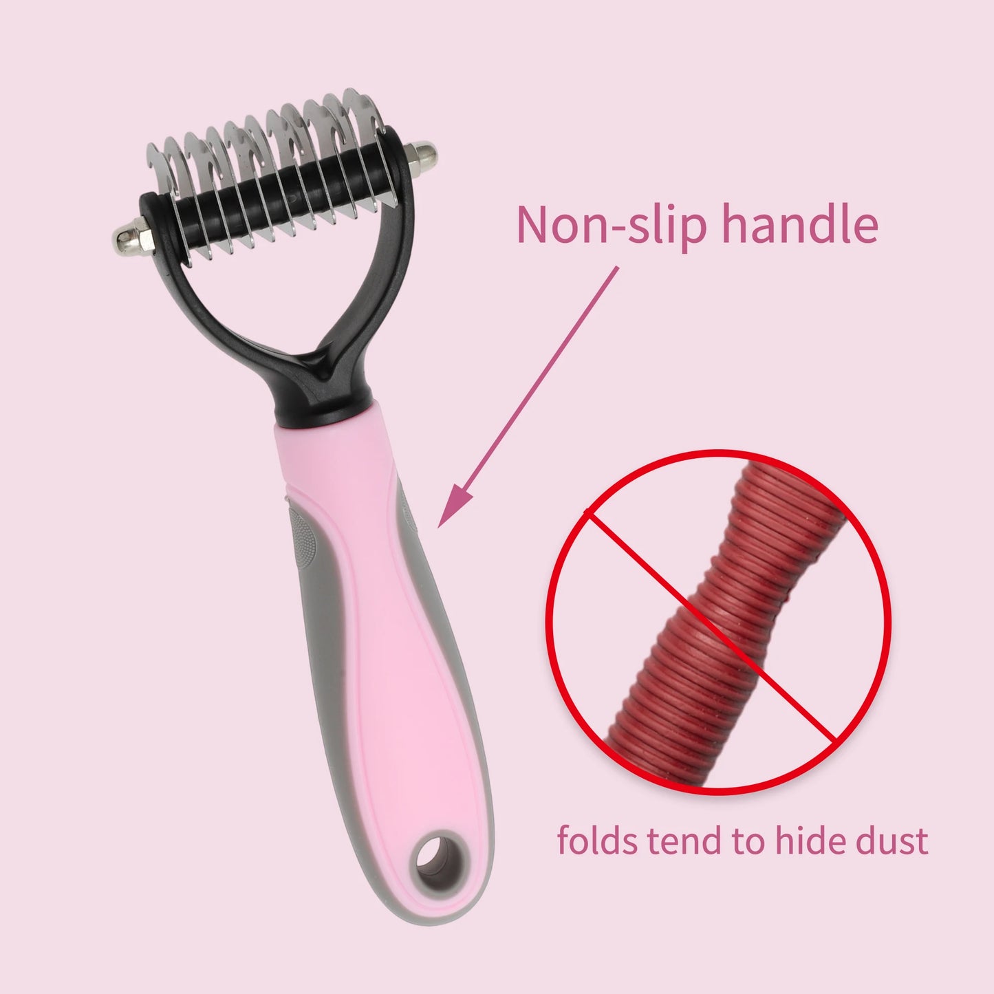 UXCELL Pets Grooming Supplies Shedding Control Tool Sided Dematting Dog Comb for Dogs Cats Professional Pet Deshedding Brush