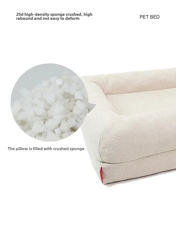 Surround Quadrangle Dog Kennel All-season High Thickened Memory Foam Removable Waterproof Spacious Solid Wear-resistant