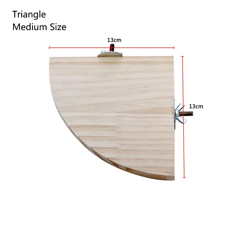 Small Pet Natural Wood Stand Platform Hamster Guinea Pig Toys Paw Grinding Gerbils Springboard Pet Jumping Board Home Supplies