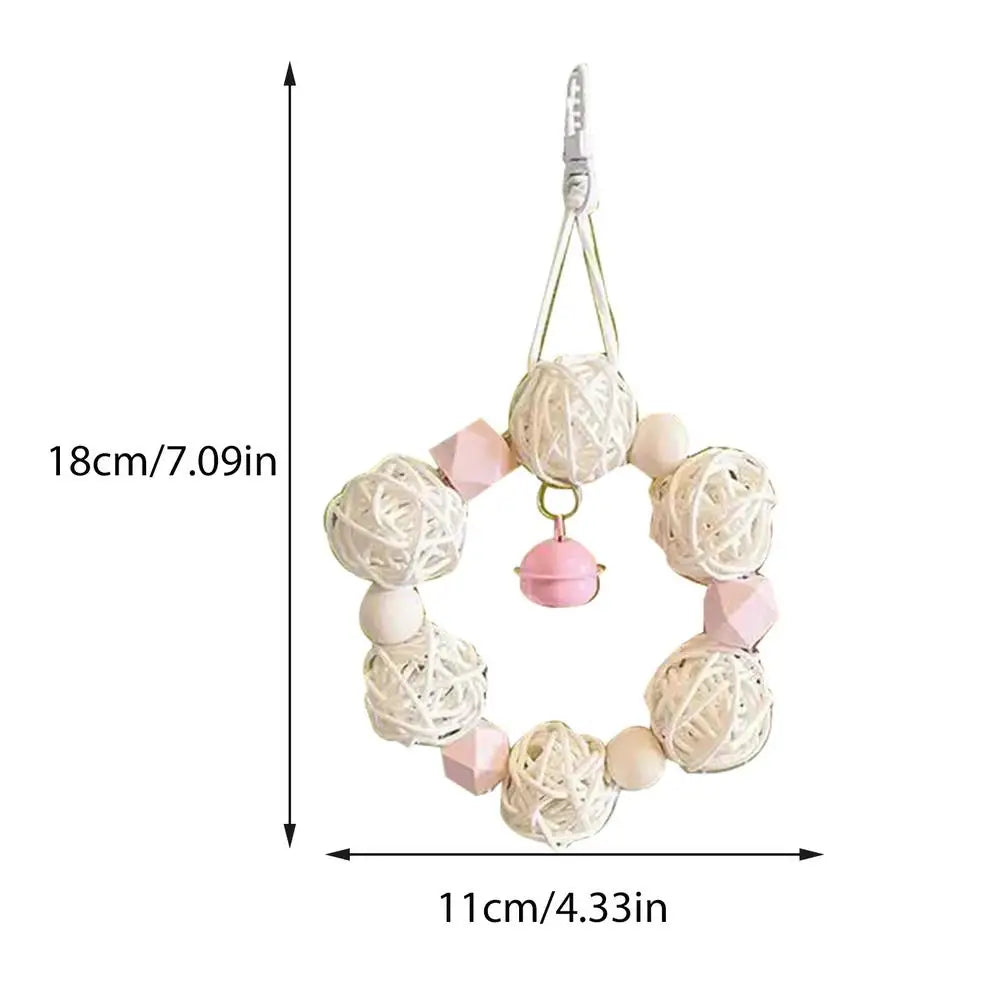 Parakeet Toys Parrot Cage Bite Toys For Cockatoos African Grey Macaws Love Birds Fun And Durable Bird Puzzle Toys For Bird