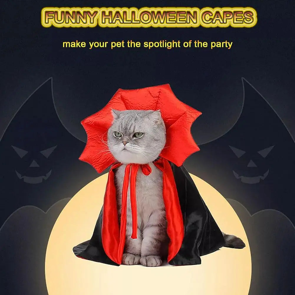 Pet Halloween Pet Costume Cape Hat Cat Dog Transformation Costume Christmas Dress Up Creative Holiday Atmosphere Decoration