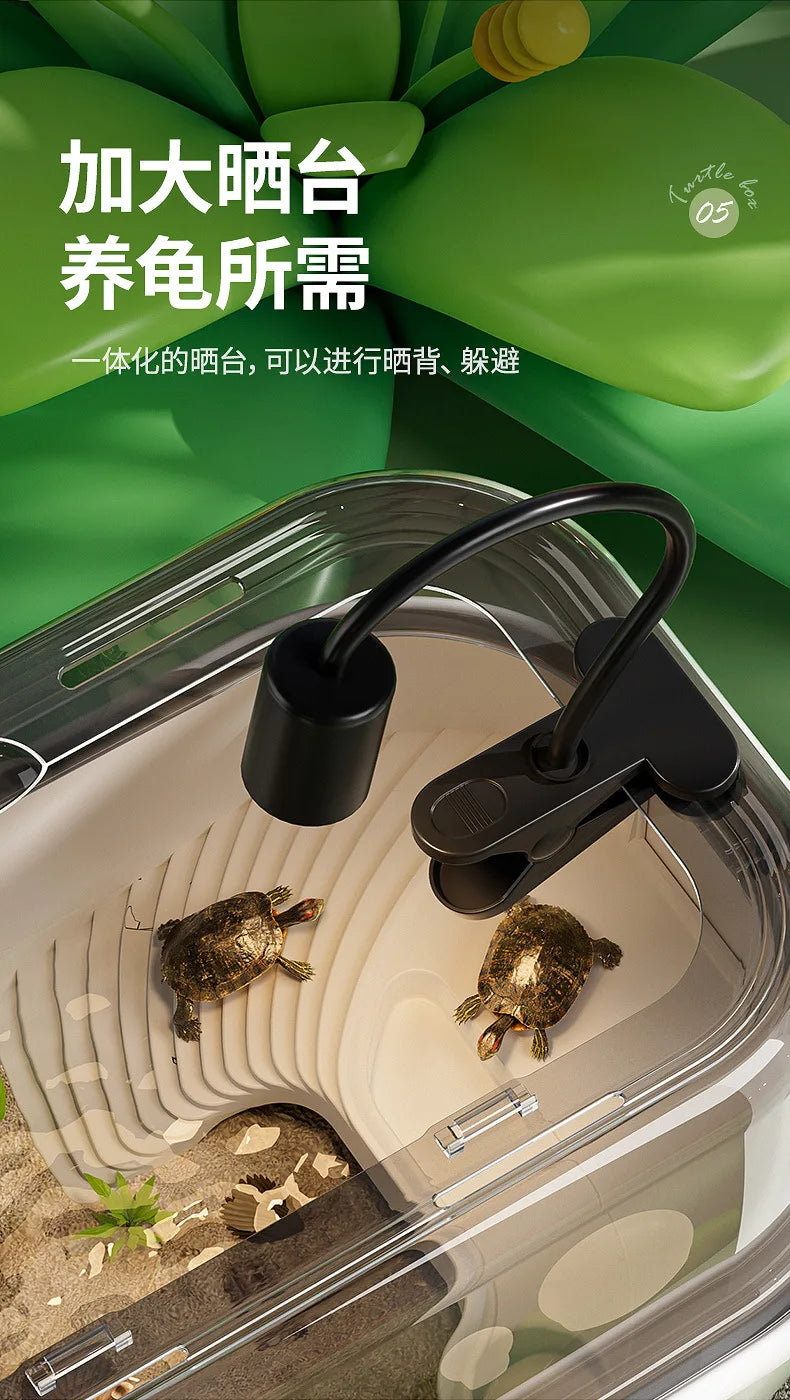 Turtle Special Tank Household Ecological Turtle Feeding Box with Platform Climbing Platform Breeding Box Reptiles Terrariums