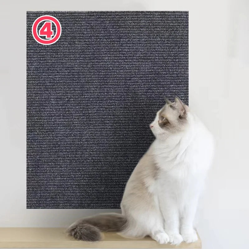 Wall Anti Cat Scratch Sofa DIY Cats Scratch Board Sofa Protection Paws Sharpen Trimmable Self-adhesive Carpet Cats Scratch Board