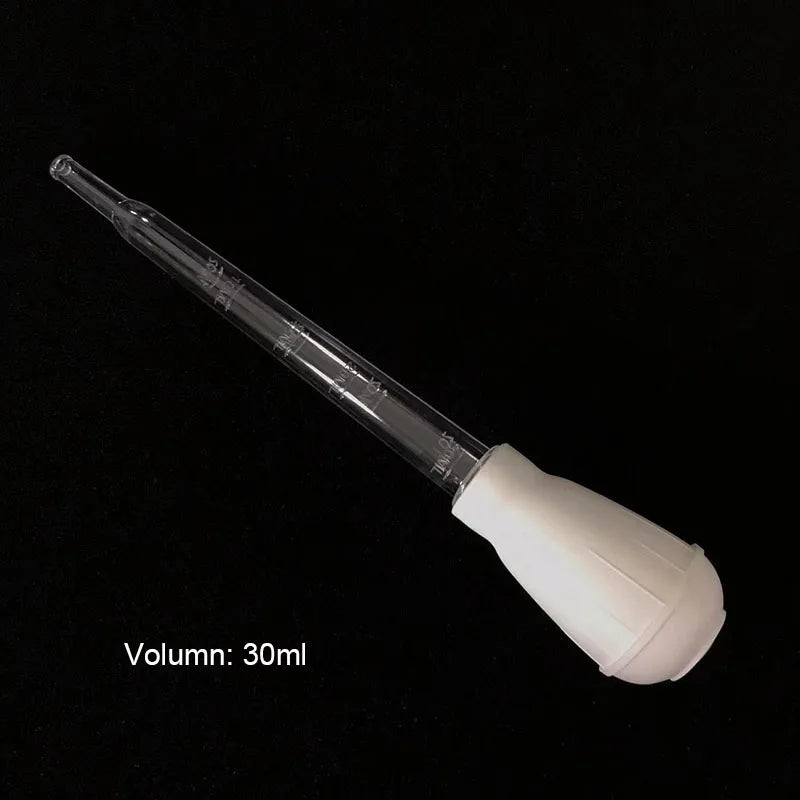 30ml Aquarium Clean Tool Pipette Fish Tank Siphon Pump Water Changer Aquarium Accessories with Extension Tube Four Colors
