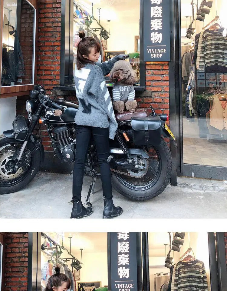 The New Pet Clothes Cat Sweater Dog Sweater Korean Version Spring and Autumn Parent-child Wear Six Sizes