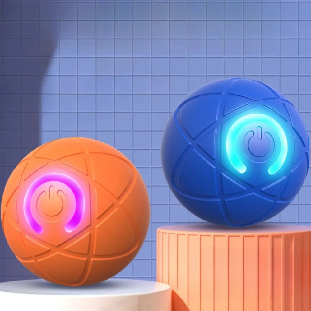 Smart Dog Toy Ball USB Automatic Moving Bouncing Ball Dog Toy Rechargeable Bite-Resistant Dog Ball Electric Interactive Pet Toy