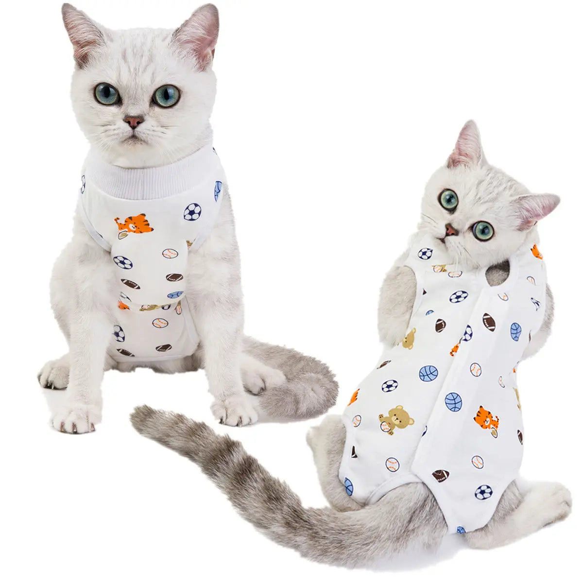 Cat Surgery Recovery Suit Soft Female Cat Onesie After Surgery Spay Surgical Abdominal Wound Skin Diseases E-Collar Alternative
