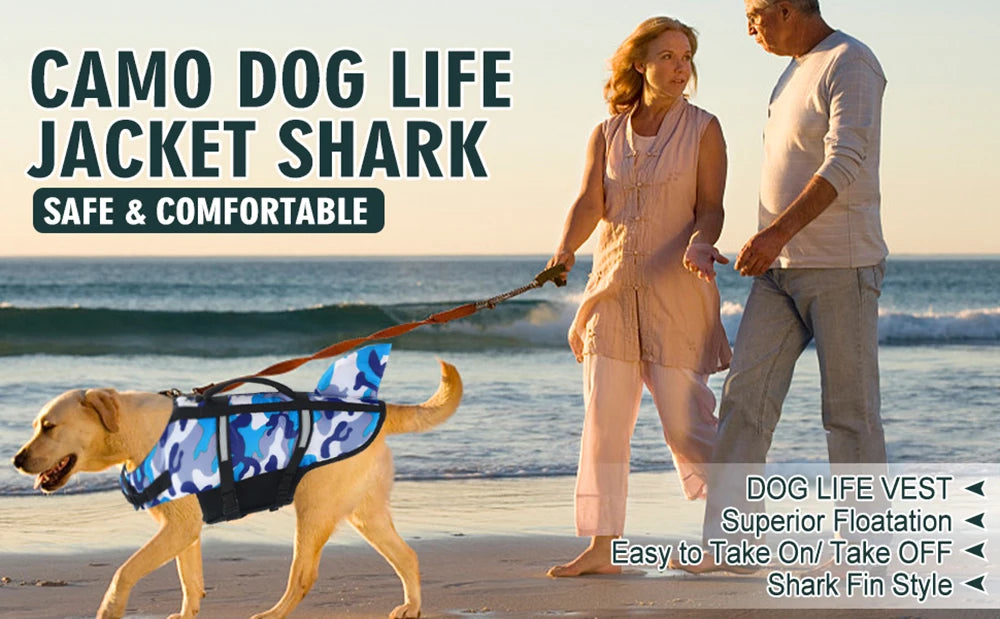 Dog Life Jacket Lightweight Adjustable High Visibility Dog Life Vest for Swimming High Flotation Reflective Life Jacket for Dogs