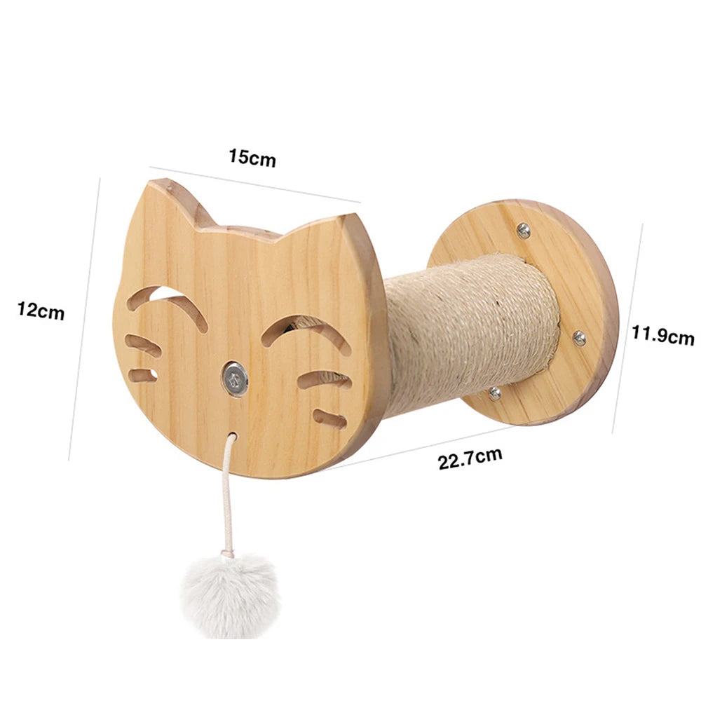 Cat Tree Wall Mounted Climbing Shelves Wooden Hammock with Ladder and Cats Perch Sleeping Pet Indoor Playground Pet Furniture