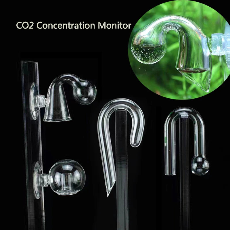 Glass Aquarium CO2 Indicator Fish Tank Liquid Tester Monitor Plants Grass CO2 System Drop Checker For Fish Tank Aquatic Planted