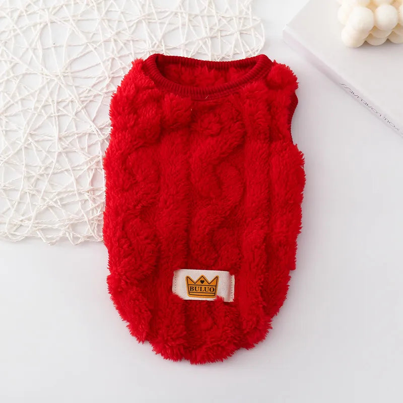 Cute Dog Sweaters For Small Dogs Chihuahua Knit Sleeves Puppy Winter Fleece Harness Clothes Sweater For Cat Warm Puppy Hoodie