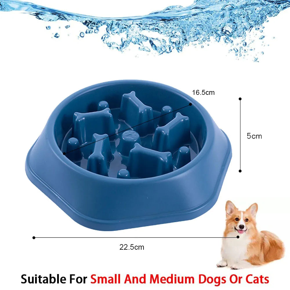 Dog Puppy Slow Feeder Bowl Non Slip Puzzle Bowl Anti-Gulping Dog Slower Food Feeding Dishes Pet Bowl for Large Medium Small Dogs