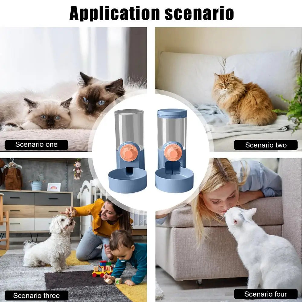 1000ml Pet Rabbit Feeder Automatic Pet Food Water Dispenser Large Capacity Bunny Feeder Pet Cage Food Water Bowl For Puppy Cat