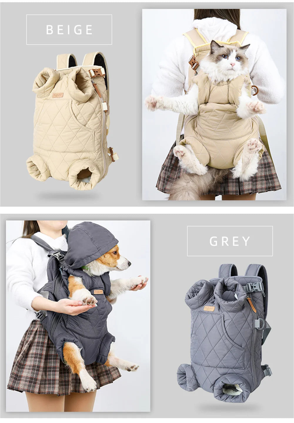 Travel Riding Cat Carrier Bag Winter Warm Pet Carrying Backpack for Cats mascotas Accessories Sphynx Supplies Transportin Gatos