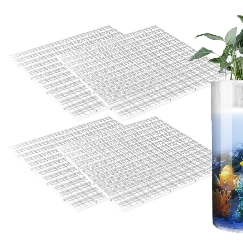 Fish Tank Lid 4pcs Multifunctional Aquarium Cover Lid Turtle Basking Area Aquarium Filter Plate Anti-Jumping Terrarium Lid