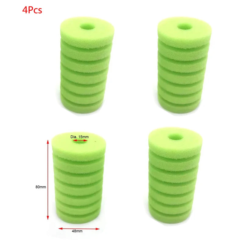 2/4pcs Aquarium Foam Filter Sponge For Filter Fish Tank Air Pump Biochemical Replacement Fish Aquatic Spong Aquarium Accessories