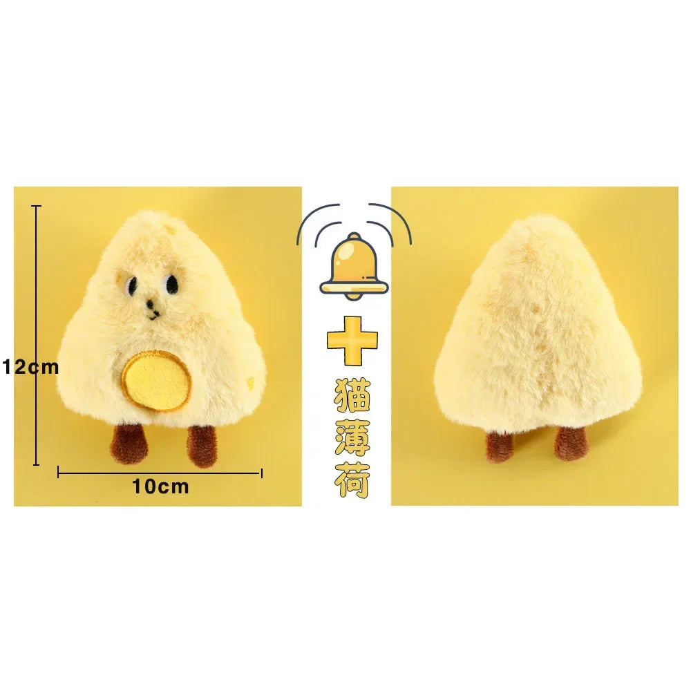 3pcs Cat Squeaker Cute Shaped Plush Toy Catnip Toy Cats Mint Toy with Built-in Bell for Kittens Puppy Products Pet Accessories