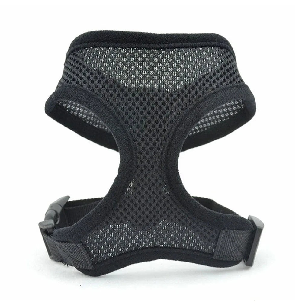 Adjustable Soft Dog Harness Nylon Breathable Mesh Walk Out Harness Vest Collar for Pets Small Medium Large Dog Chest Strap Leash