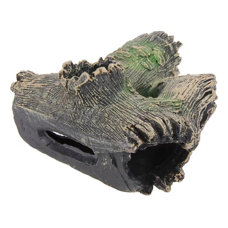 Artificial Aquarium Decoration Resin Tree Root Aquatic Fish Tank Ornament Decor Tree Hole Crystal Shrimp Dodge Breeding House