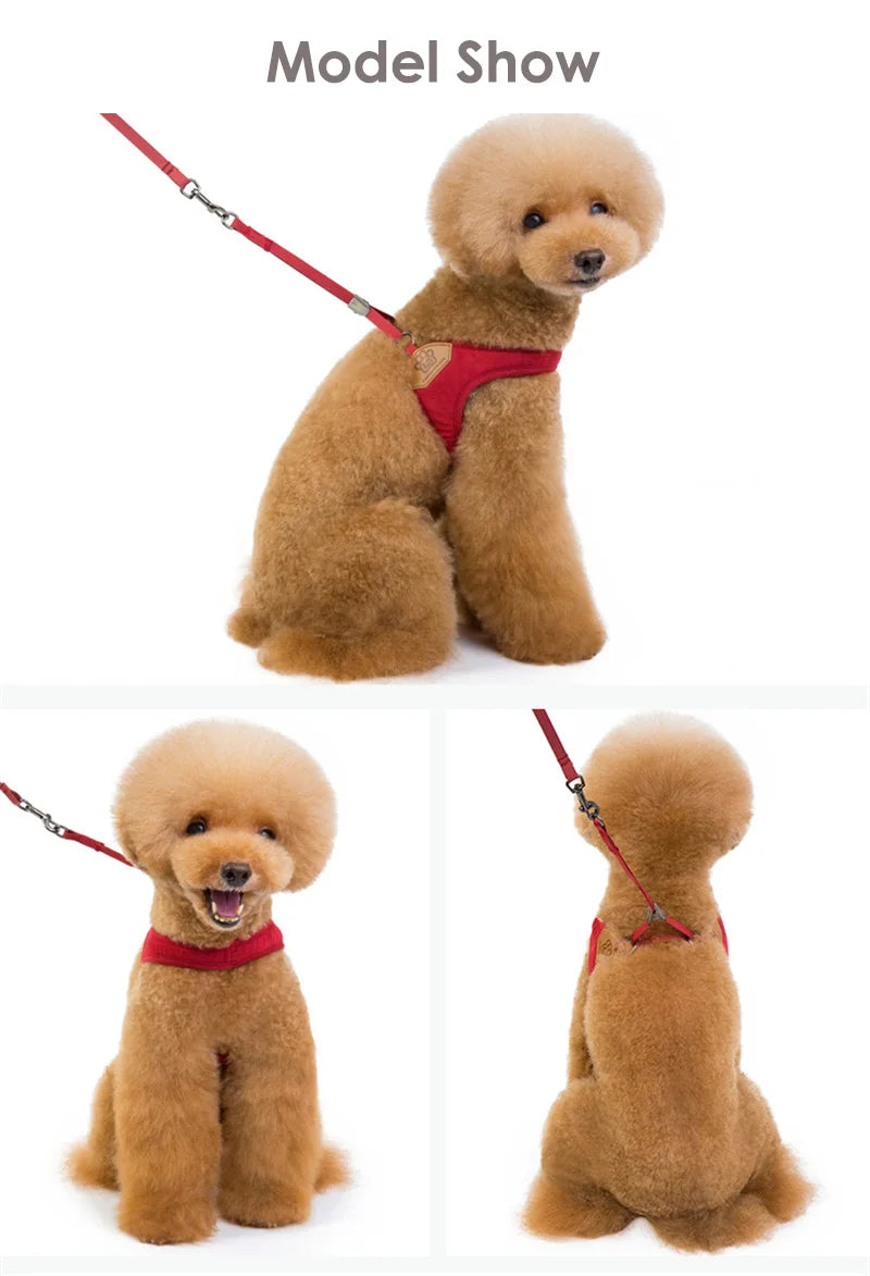 Durable Pet Dog Accessories Chest Traction Harness Leash Set Rope Cat Type Herringbone Husky Small Medium Puppy York Travel Kit