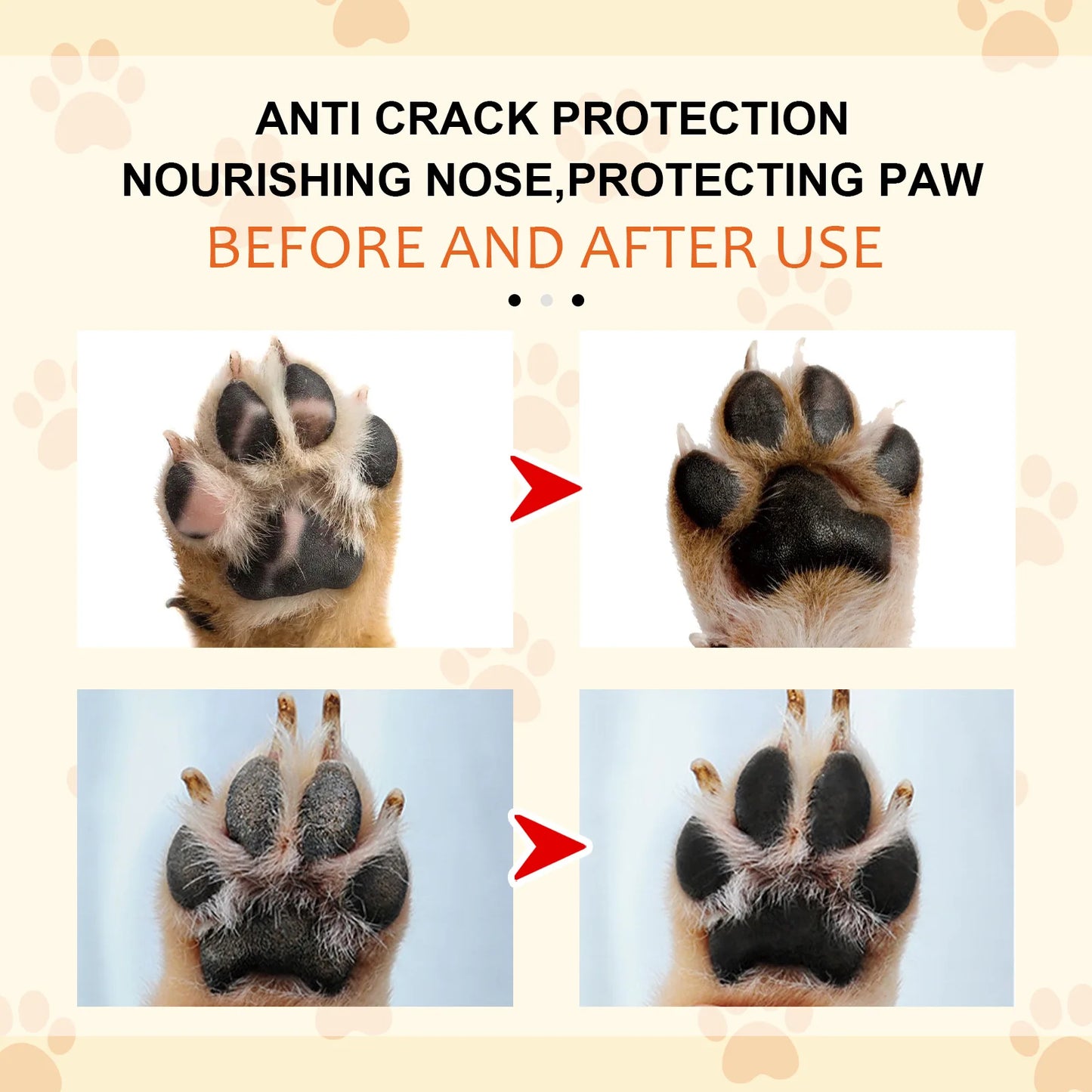 Paw Balm for Cats 50g Cat Dog Paw Protective Cream Pet Nose Protector Moisturizer Pet Crack Feet Repair Accessories for Cats