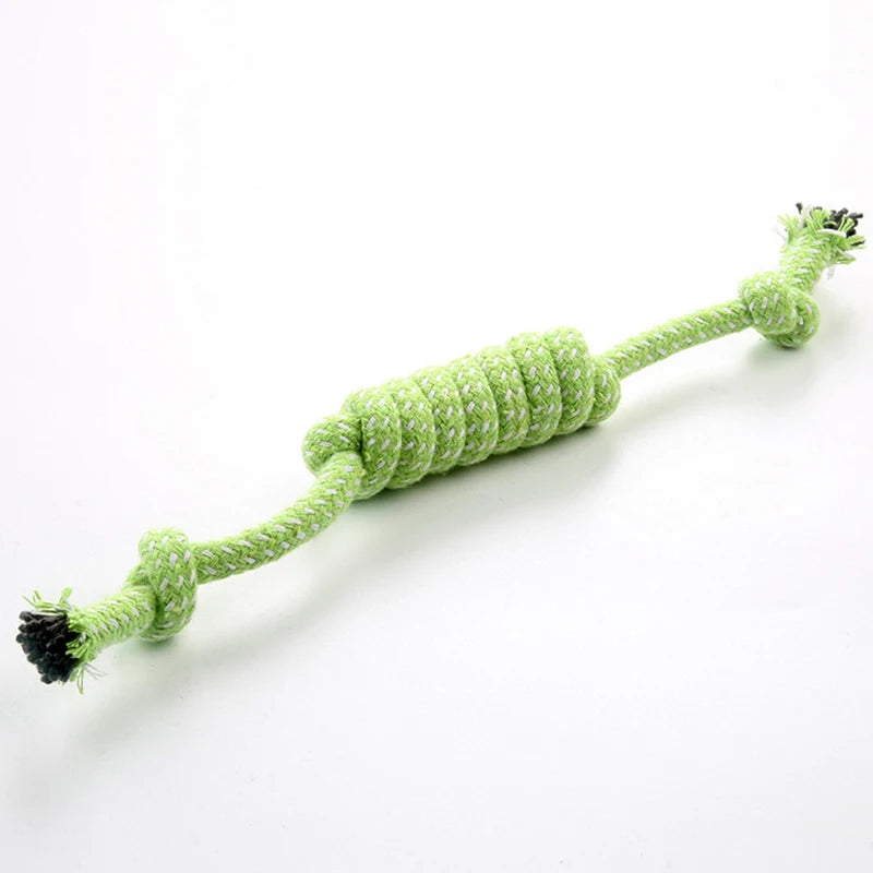 1Pcs Cotton Chew Pets dogs Toys Puppy Durable Braided Bone Knot Rope 27CM Tooth Cleaning Tool Pet Products Dropshipping Center