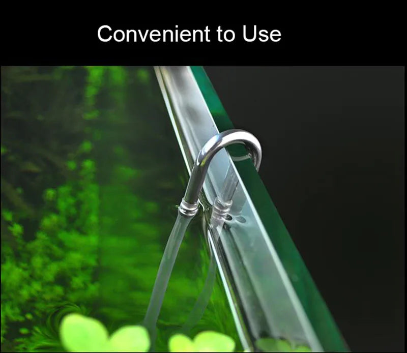 Stainless Steel Aquarium U Shape Tube Connector Air Splitter Valve Fish Tank Air Pump Flow Distributor Valve Tap Lever Control