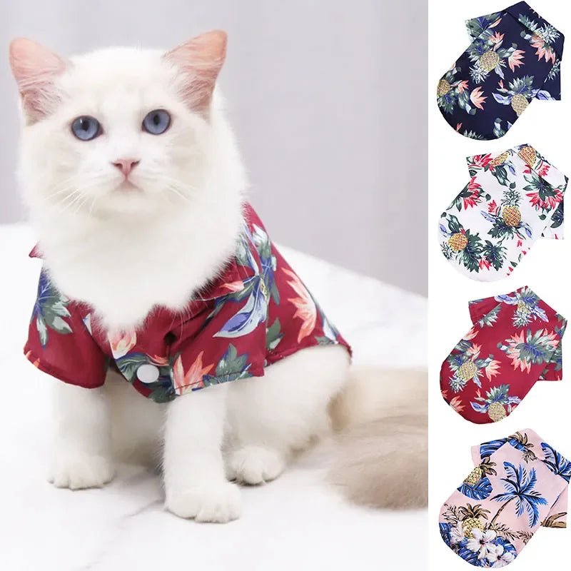 Summer Pet Dog Shirts Clothes Summer Beach Clothes Vest Pet Clothing For Small Large Dog Chihuahua Cat clothes Pets Outfits