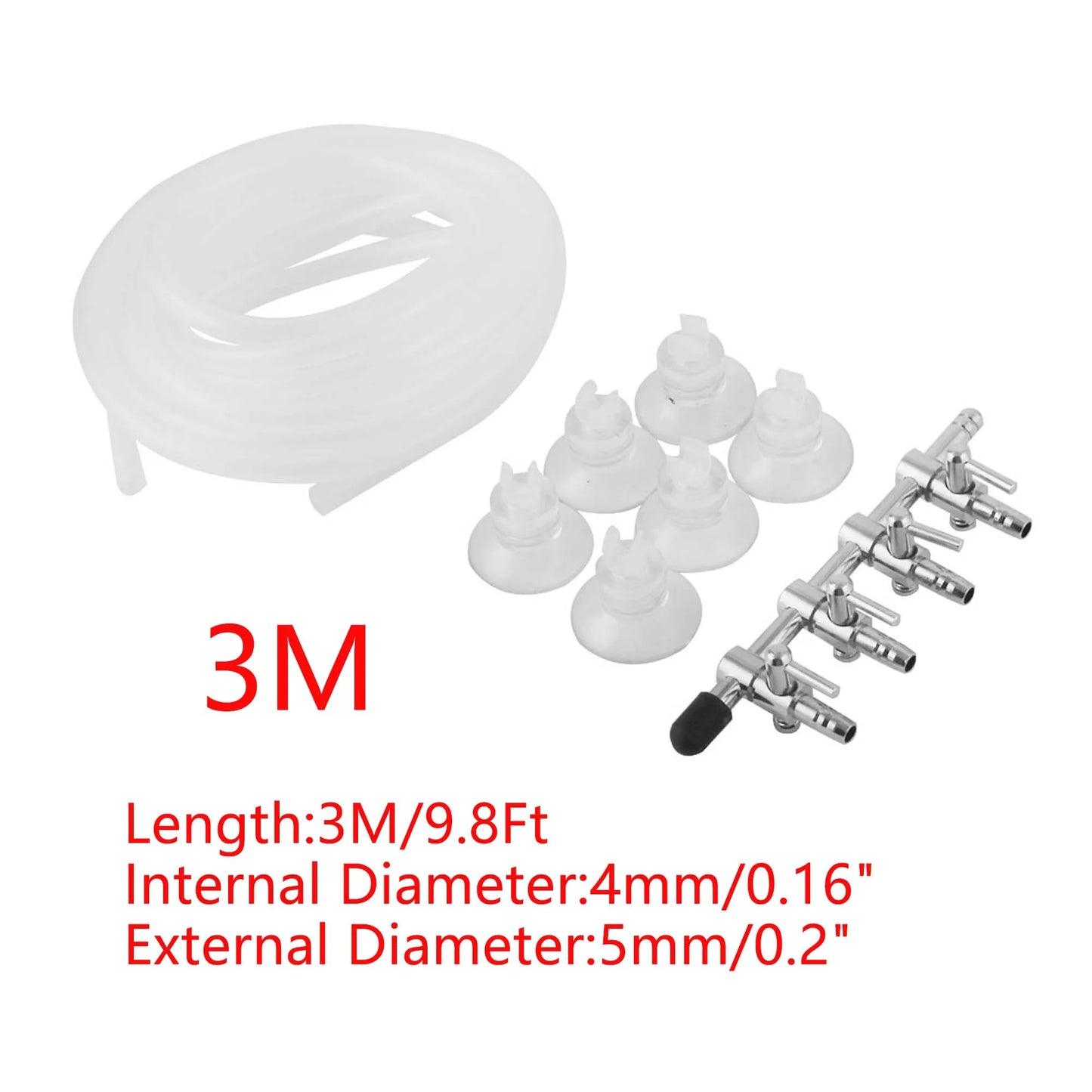 UXCELL Aquarium Flexible Pump Hose Oxygen Circulate Pipe Silicone Tube Water Connector ID 4mm Parts Tools Fish Tank Accessories