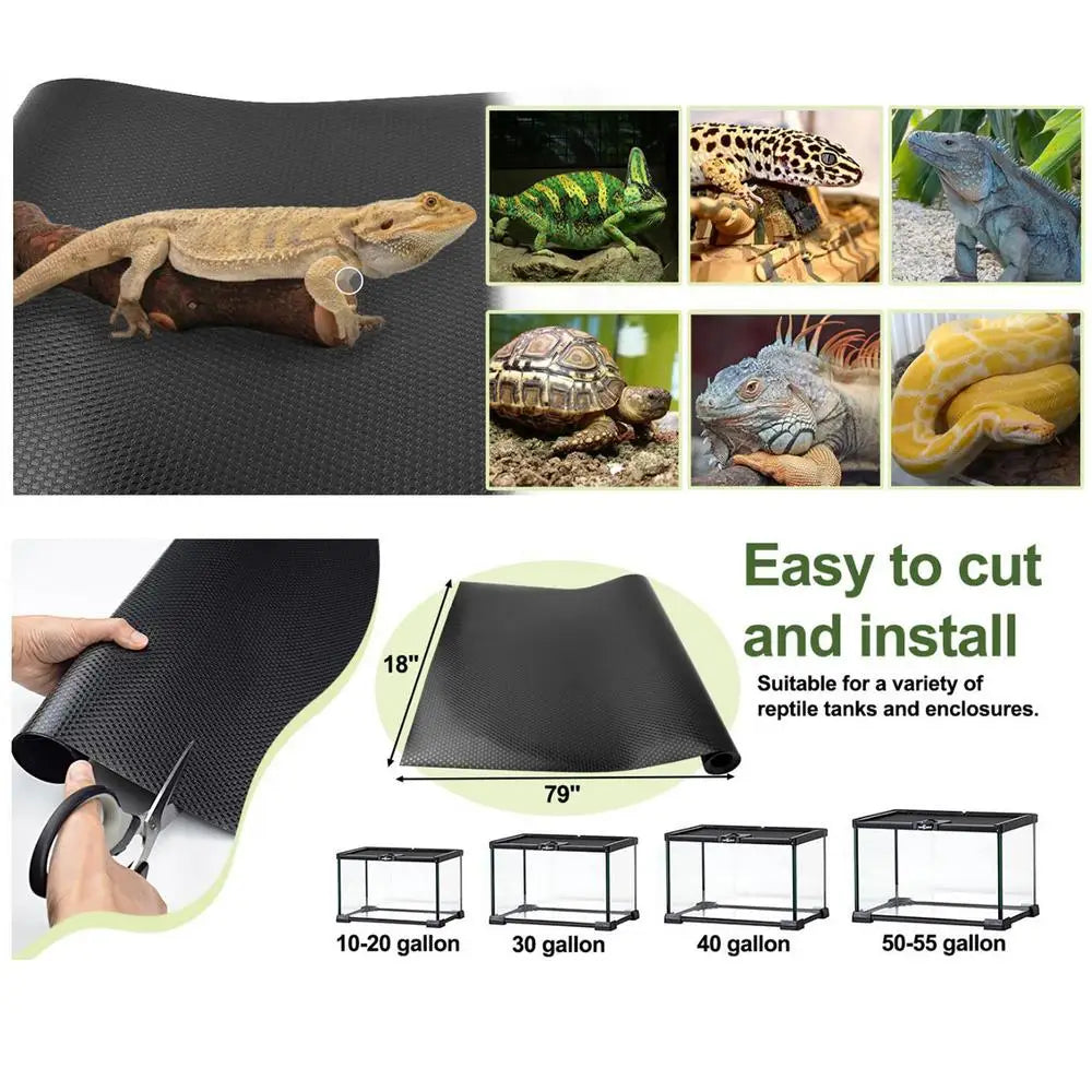 Reptile Carpet Anti-Slip Terrarium Liner Substrate Climbing Animals Breeding For Bearded Turtles Snakes Iguana Tortoises