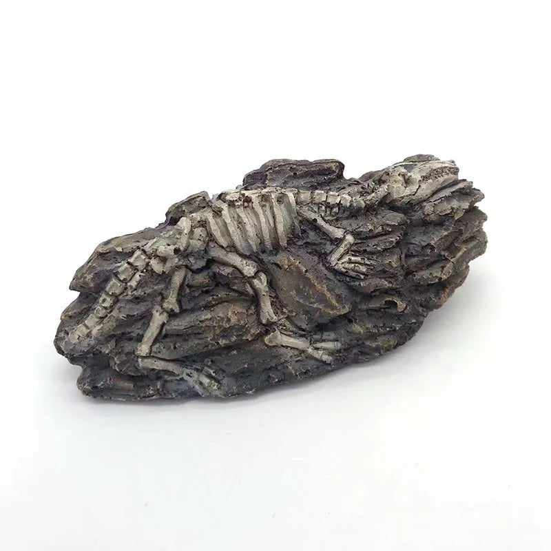 1pcs Aquarium Decorations Resin Fossil Artificial Fish Tank Ornament Shrimps Small Fish Reptile Aquarium Shelter Landscape Decor