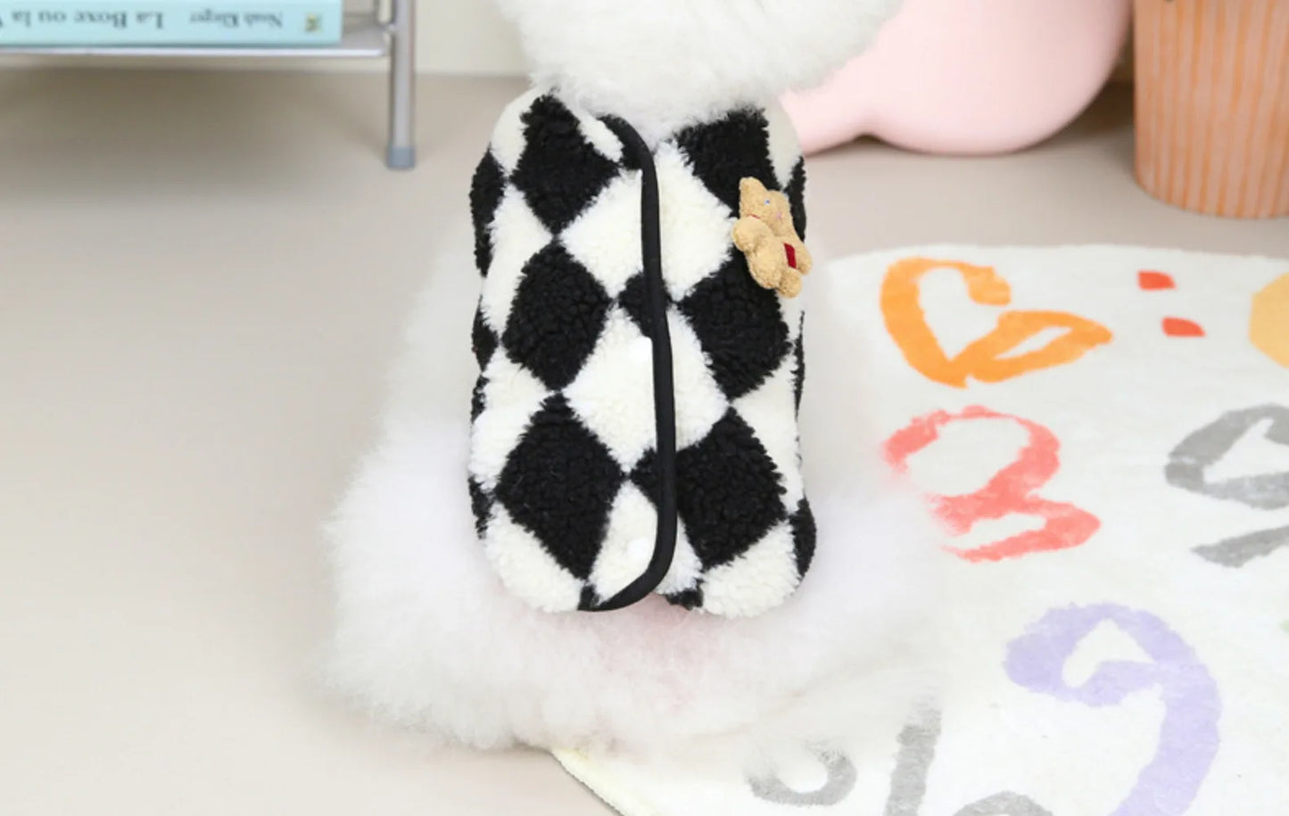 1pc Pet Dog Clothes Soft Warm Fleece Dogs Jumpsuits Plaid Pet Clothing for Small Dogs Puppy Cats Costume Coats