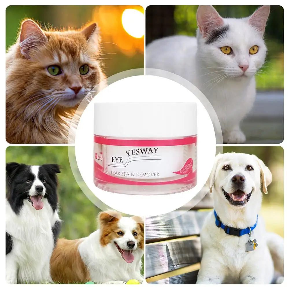 20g Pet Tear Stain Powder Dog Cat Eye Tear Stain Remover Powder Bichon Pomeranian Eye Stain Cleaner Pet Grooming Accessories