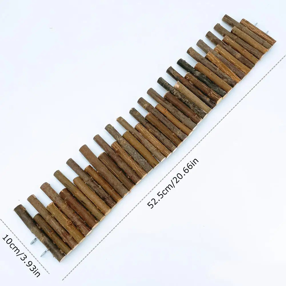 52cm Hamster Toy Fence Hedgehog Hiding House Small Pet Pet High And Low Cage Wooden Arch Bridge Hamster Play Area Wear-resistant