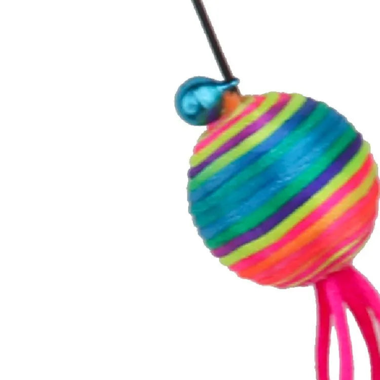 Cat Toy Cat Teaser Sticks Rainbow Rope Funny Cat Stick With Catnip Cat Deboring Interactive Toys Pet Products Funny Cat Stick