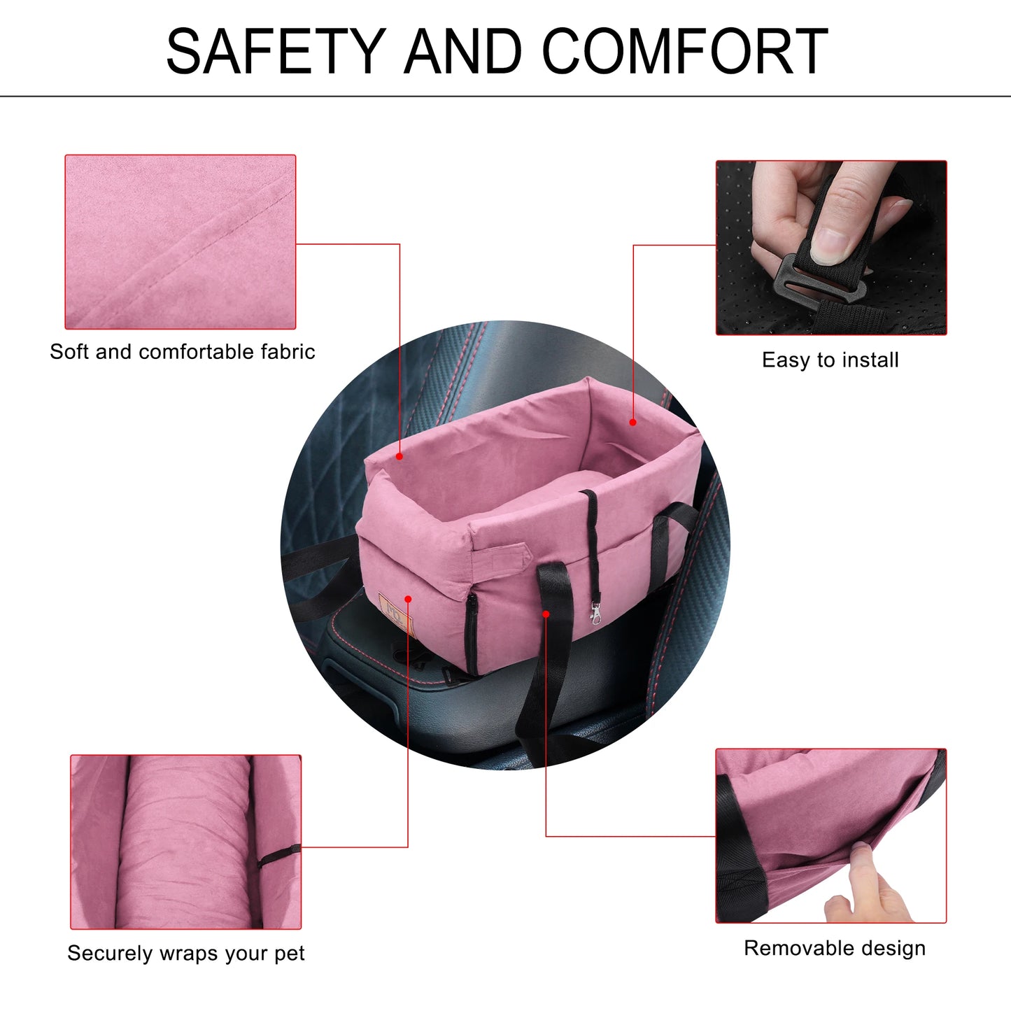 UXCELL Dog Car Seat Bags Waterproof Hammock Pet Travel Dogs Carrier Bed Protector Car Rear Back Seat Mat Safety Accessories