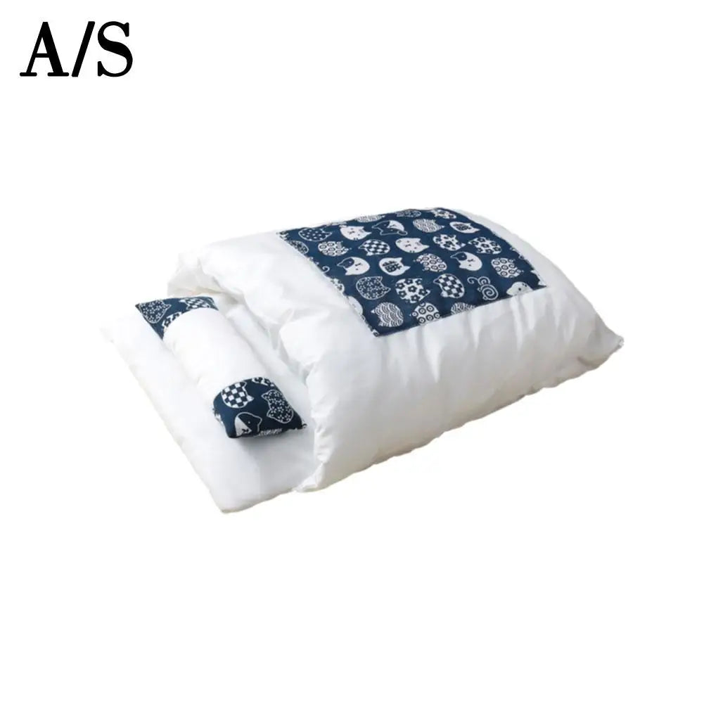 Creative Removable Cat Sleeping Bag Winter Warm Semi-enclosed Cat Bed New Japanese S/M/L Soft And Comfortable Cat House Beautifu