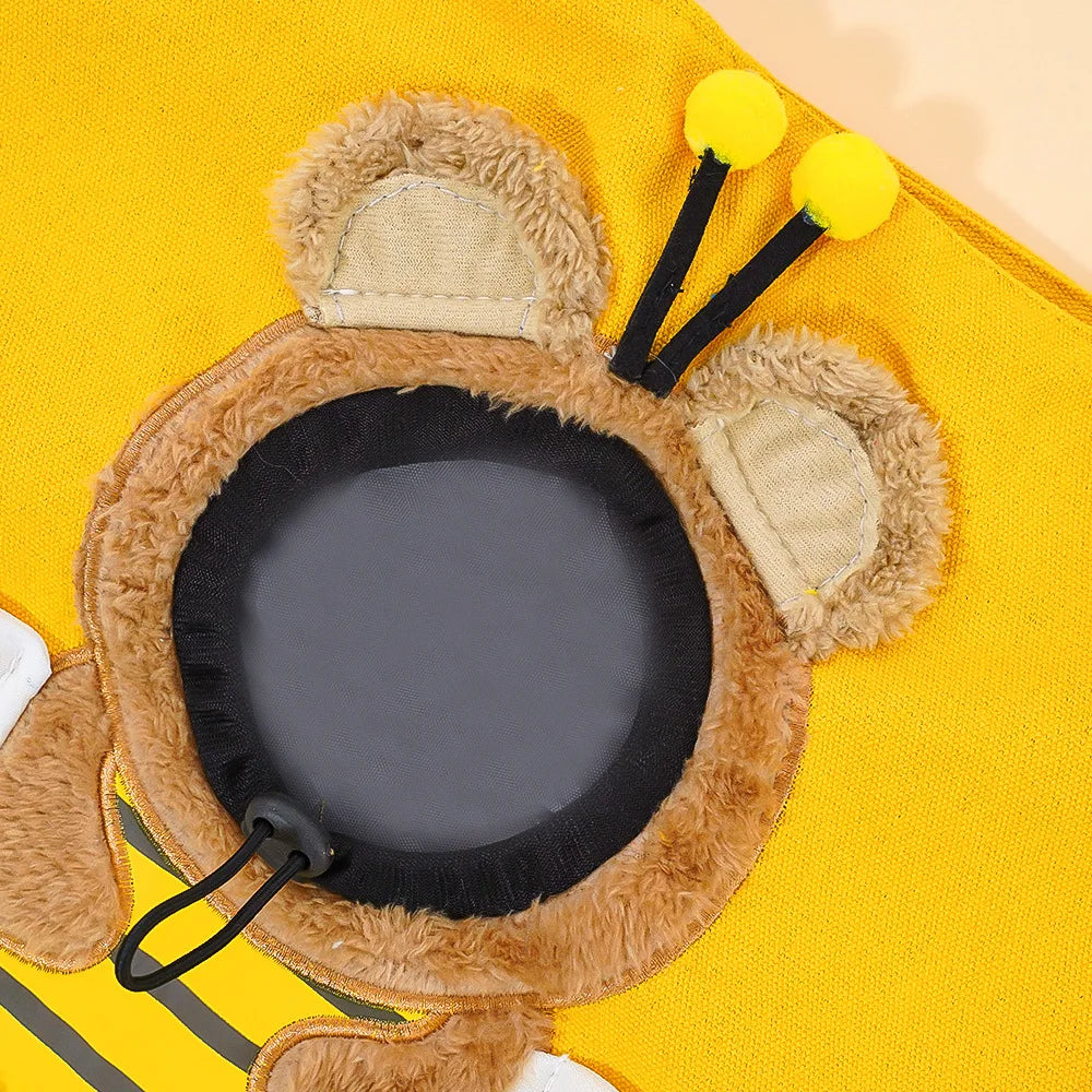 Pet Canvas Shoulder Bag Bee Rabbit Dinosaur Shape Cute Cat Carrier Portable Shoulder Carrying Bag Chest Cat Bag Outdoor Cat Tote