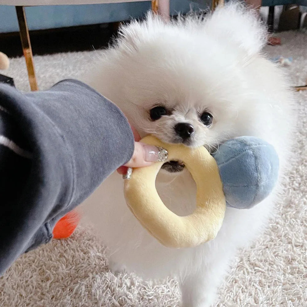 Creative Ring Box Plush Toy Love Diamond Ring Case Stuffed Pet Chew Toy Sounds Puppies Kids Cute Soft Dog Bitter Interested Toys
