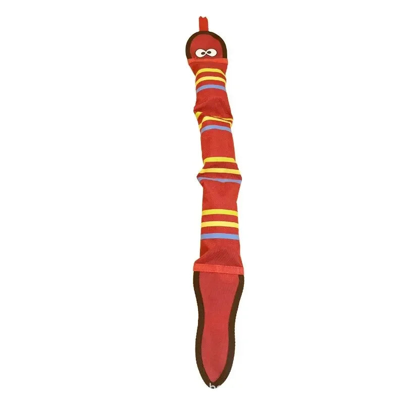 Squeaky Dog Toys Oxford Cloth Chew Cleaning Teeth Toy Puppy Training Interactive Supplies Pet Snake Shape Bite Resistant Toys