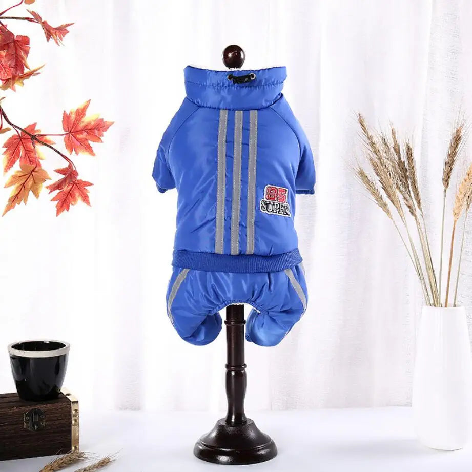 Thicken Warm Dog Jumpsuit Turtleneck Autumn Winter Dog Coat Reflective Sherpa Fleece Dog Clothes for Small Medium Dogs