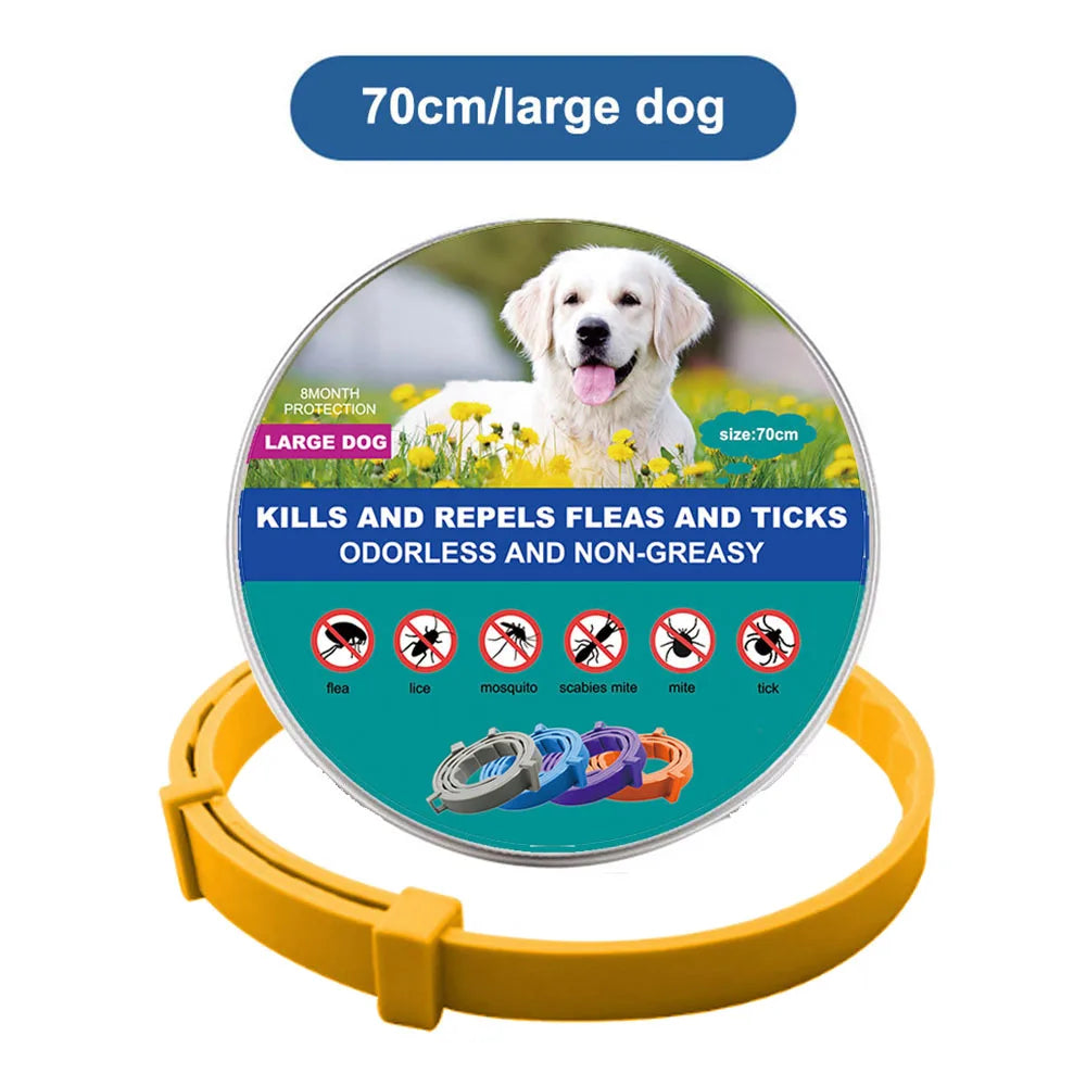 38cm 70cm Retractable Deworming Dog Cat Collar Pet Anti Flea Ticks Collar Repellent Mosquito Pet Collars for Cats Dogs Products