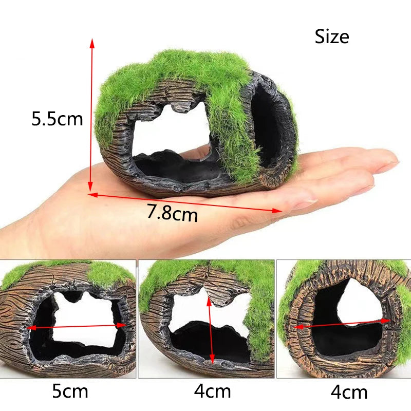 1Pcs Artificial Aquarium Decoration Shelter Ornament Cask Decor Resin Landscaping House for Fish Accessories for Aquarium Stuff
