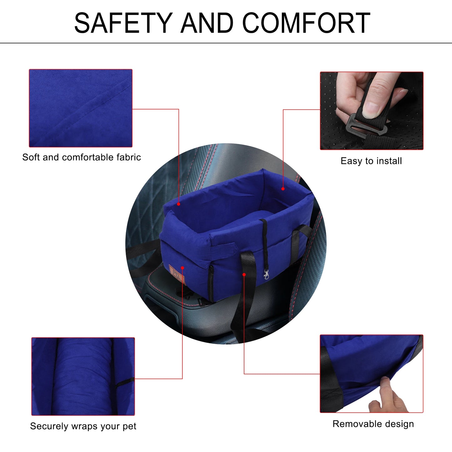 UXCELL Dog Car Seat Bags Waterproof Hammock Pet Travel Dogs Carrier Bed Protector Car Rear Back Seat Mat Safety Accessories