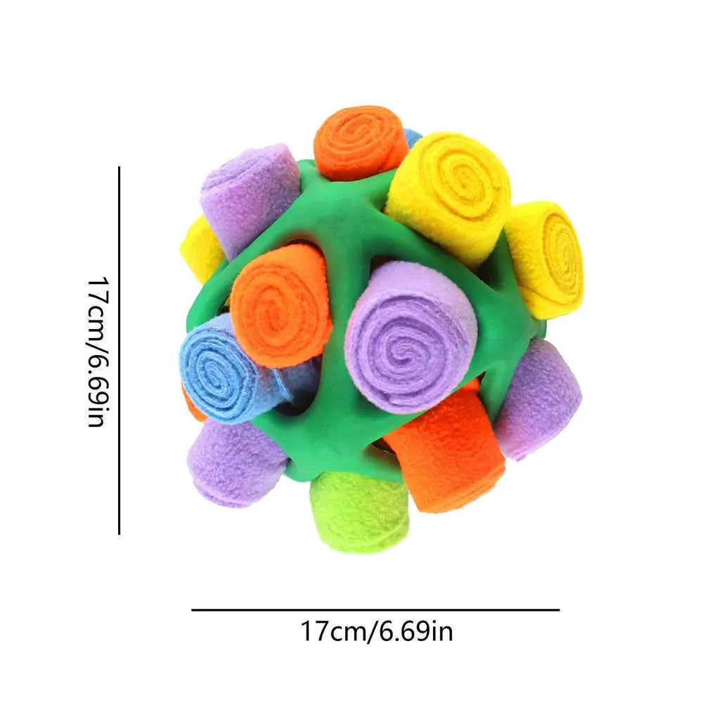 Furry Fellow Dog Toy Dog Snuffle Toy Sniff Ball Unbreakable Sniffle Interactive Treat Ball Dog Treat Dispenser Toy Dog Puzzle To