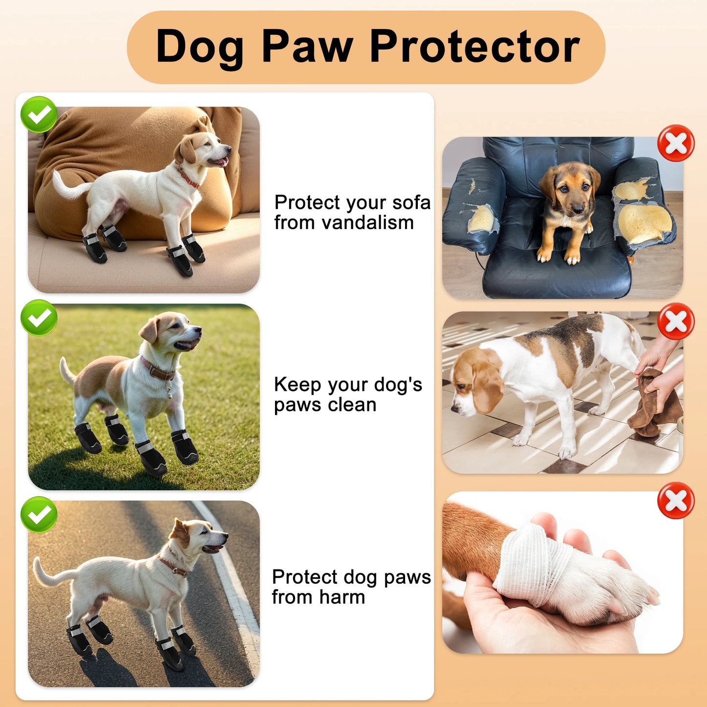 UXCELL 4pcs Fashion Dog Shoes Breathable Dog Boots Paw Protectors Summer Casual Silod Pet Shoes Outdoor Walking Sportwear