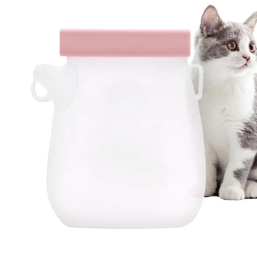 320ml Portable Dog Drinking Feeder Leak Proof Pet Silicone Water Pouches Pet Water Supplies for Dogs Cats Hiking Camping
