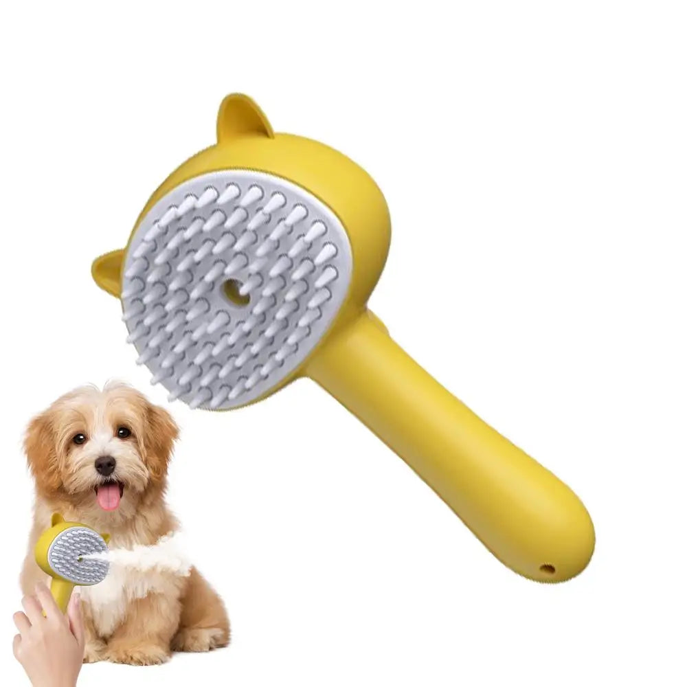 Steam Brush for Cats Rechargeable Handheld Electric Grooming Steam Brush Massage Brush with Ergonomic Handle 150mAh Battery
