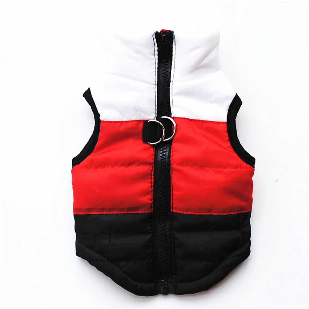 Windproof Pet Vest Jacket Winter Warm Big Dog Clothes Puppy Harness Clothing Funny Printed Coat for Small Medium Dogs Cats XS-XL