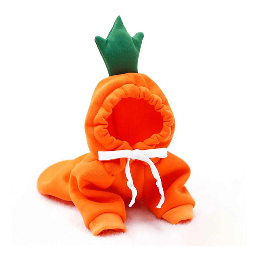 Cute Fruit Pet Costume Dog Clothes for Small Dogs Warm Fleece Doggy Hoodies Pet Dog Cat Clothing Puppy Sweater for Chihuahua Pug
